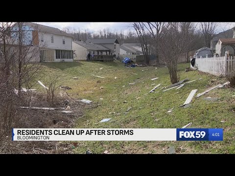 Cleanup efforts have begun after Bloomington was hit by a severe storm