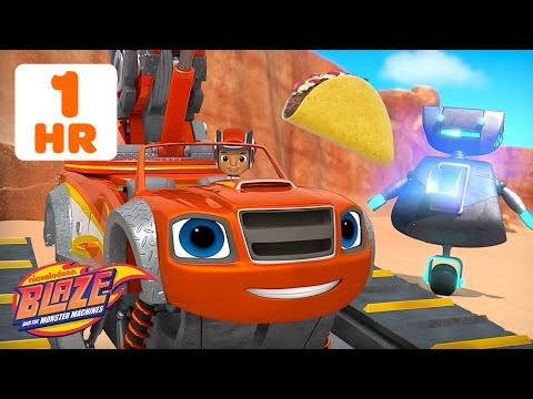 Blaze Transforms into a Wrecking Ball to Smash FOOD! 🌮 | 1 Hour | Blaze and the Monster Machines