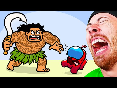 Mini Crewmate Among Us VS Moana 2 *FUNNY*