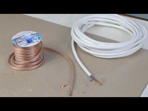 Is it possible to connect speakers with a regular 220 copper cable?