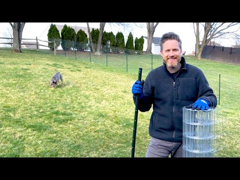 How to Install a Welded Wire Fence the Fast & Easy way with Elevation Changes, No Digging