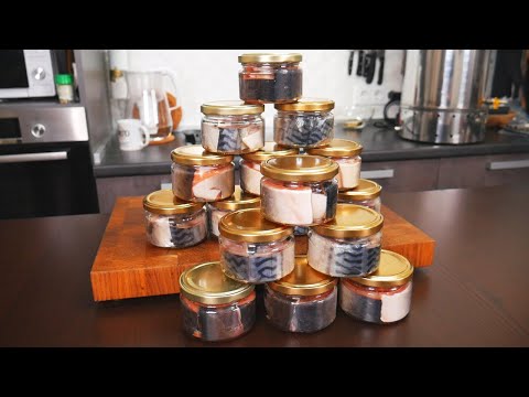 MACKEREL and RED FISH in OIL. My favorite homemade canned fish. Recipe.