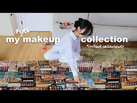 how I organized my makeup & FULL makeup collection tour! (day 24 becoming a clean girl)