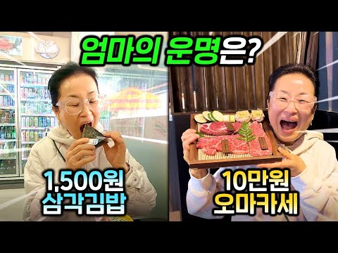 엄마 생신인데 삼각 김밥 VS 10만원 한우!! 둘 중 하나만 가능하다고?!