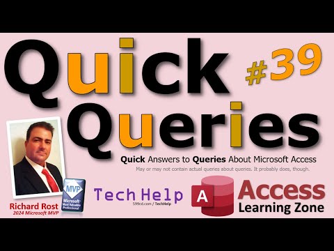 Microsoft Access Quick Queries #39: Compact Runtime Version, Learn Normalization, Nested Subforms