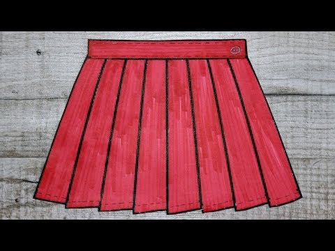 Юбка в круговую складку. Расчет ткани и пошаговое построение складок