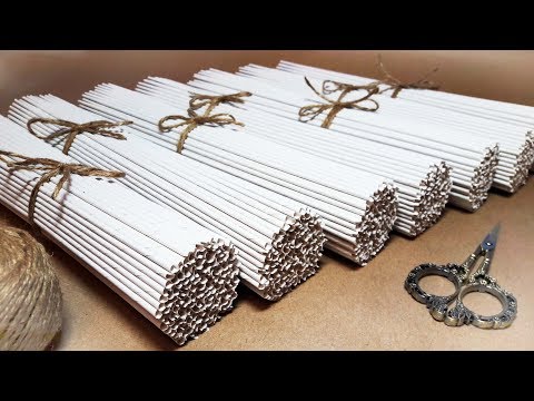 How to Make Paper Tubes / Paper Weaving for Beginners
