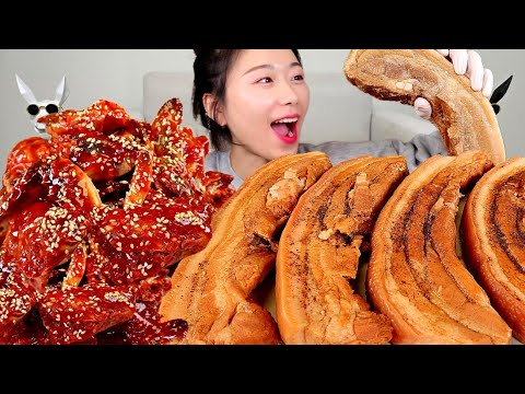 ASMR 이렇게 먹으니 대박이네요! 양념게장 통수육 같이 먹어봤어요!! 리얼먹방 :) Marinated crab , boiled pork MUKBANG
