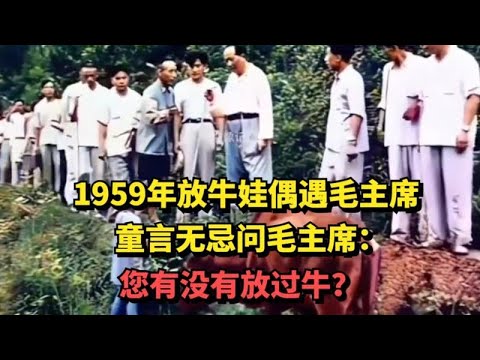 1959年牧童巧遇毛主席，童言提問：您曾放過牛嗎？