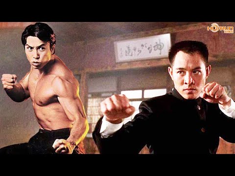 Japanese samurai sets up a ring, Kung Fu kid accepts it, defeating three karate masters in a row!