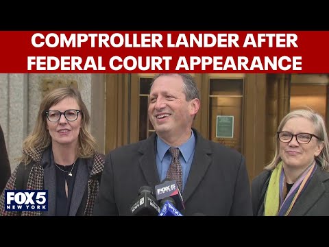FULL: NYC Comptroller Lander speaks after federal court appearance