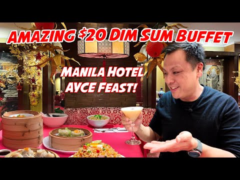 Amazing Dim Sum Buffet  in Manila Philippines!  AYCE Dim Sum Feast at the Historic Manila Hotel