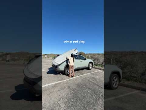winter surfing in Califoria 🌊☀️🚲🥶