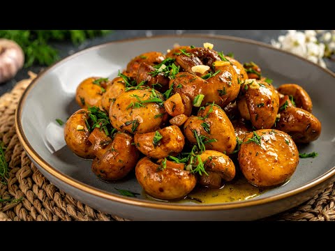 Mushrooms with Garlic — So Tasty You Don’t Need Meat! Simple Homemade Recipe!