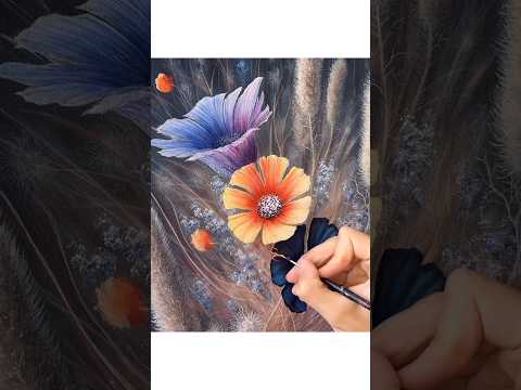 How to make your acrylic paintings look like oils 🎨 #shorts #art #painting #artwork