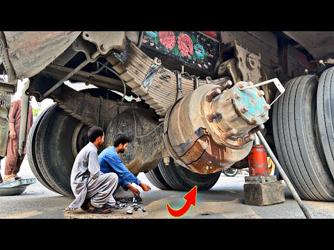 Live Highway Repair: How We Restored a Leaning HINO Truck’s Broken Rear Axle Spindle