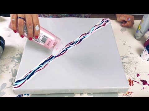 🌸 Cherry Blossom 3 🌸 Elegant Dutch Pour, acrylic paint pour, abstract fluid art