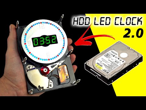 AMAZING IDEA  Led clock 2.0 with broken HDD