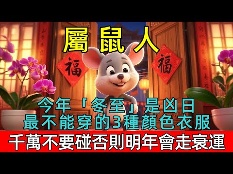 今年「冬至」是凶日！提醒屬鼠人：最不能穿的3種顏色衣服，千萬不要碰，否則明年會走衰運！看完壹定要告訴妳家人！#生肖 #運勢 #命理 #屬相 #風水 #財運 #佛陀 #佛學 #佛法 #佛教 #修行