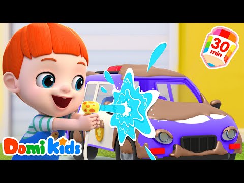 真好玩！✌動手清洗彩色汽車！🌈🚗| 勤勞的好寶寶👶 | 幼兒顔色認知 | 兒童啓蒙早教系列動畫片 | 卡通動畫 | 寶貝多米益智