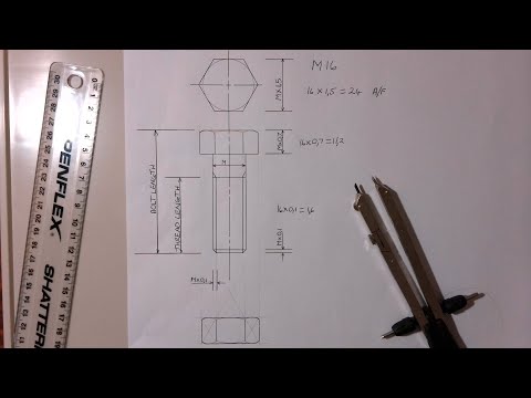 How to construct a metric bolt and nut from just the M value