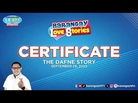 CERTIFICATE - DAFNE | Papa Dudut | Barangay Love Stories