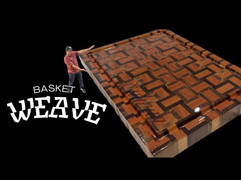 Basket Weave End Grain Cutting Board | Full Build