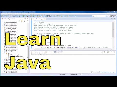 Learn Java - Exercise 07x - Use Strings in Java Progamming