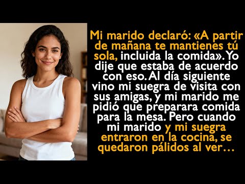 Mi marido declaró: «A partir de mañana te mantienes tú sola, incluida la comida».Yo dije que estaba…
