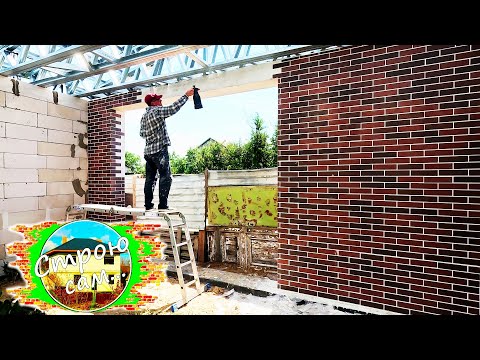 БЫСТРАЯ ОТДЕЛКА фасада дома! ИМИТАЦИЯ КИРПИЧНОЙ КЛАДКИ.