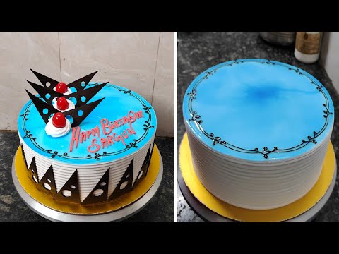 Vanilla Flavour Birthday Cake Counter Modal Chocolate Garnish Decorating Kaisa Comment kijiye