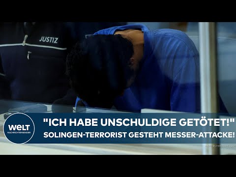 DEUTSCHLAND: "Ich habe Unschuldige getötet!" Solingen-Terrorist gesteht vor Gericht Messer-Attacke