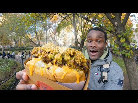 NYC's Chopped Cheese Sandwich with Jamaican Beef Patty