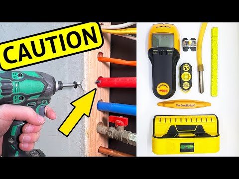 CAUTION! Learn To Locate Studs & Safely Attach To Them Without Hitting  Wires or Pipes! Stud Finder