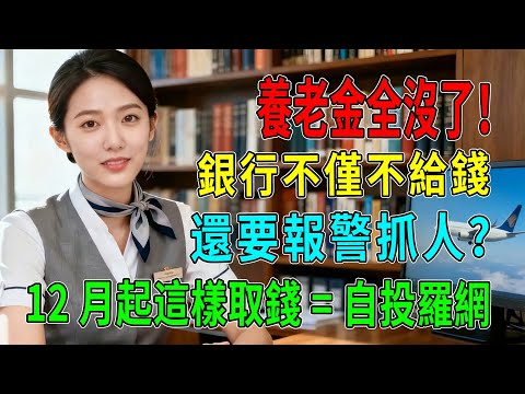 緊急預警!手裏有現金的千萬別動!12月起這樣取錢=自投羅網,養老金全沒了! 銀行不僅不給錢,還要報警抓人?#銀行取款#反洗錢#大額現金#金稅四期#養老金#銀行新規