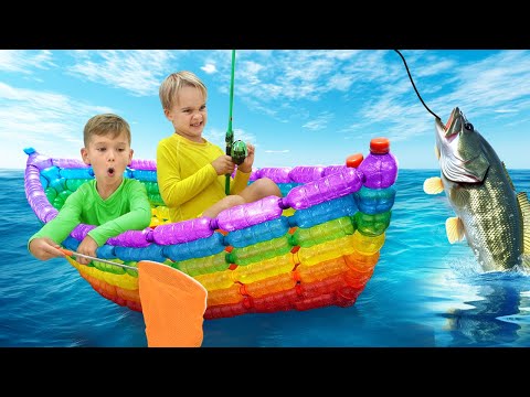 Fishing boat challenge for kids