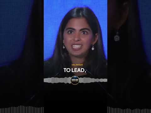 THE BACKBONE OF SOCIETY | Isha Ambani