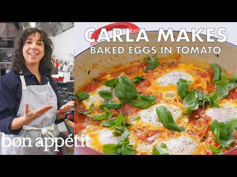Carla Makes Baked Eggs in Tomato | From the Test Kitchen | Bon Appétit