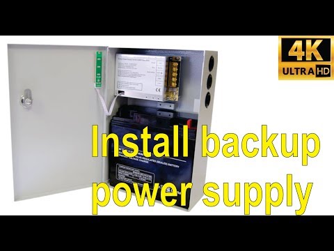 How to install a 12V backup power supply for alarm (door closers etc.)