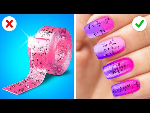 COOL SCHOOL SUPPLIES | Study Smart! Cool Nano Tape Crafts For Students by 123 GO!