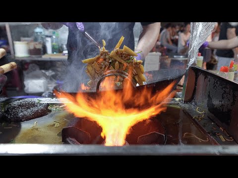 手沒停下來過！夜市裡的流動熱炒店，20桌座無虛席！爆炒珍珠肚 薑絲炒大腸 辣炒海瓜子 炒鳳螺 #碧姐快炒#後龍夜市