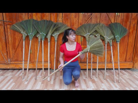 How To Make Broom Process, Free Building Farm Life | Free Bushcraft, Ep121