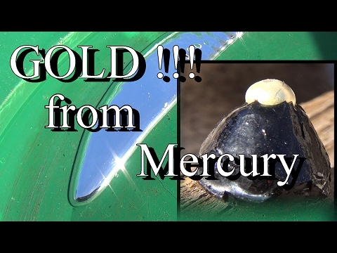 GOLD FROM MERCURY !!!!!! Out Of Black Sand. ask Jeff Williams