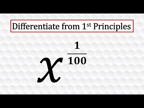 Derivative of x^(1/100) from first  principles
