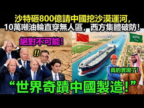 沙特砸800億請中國挖沙漠運河，10萬噸油輪直穿無人區，西方集體破防！