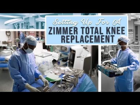 Setting Up For A Zimmer Total Knee Replacement