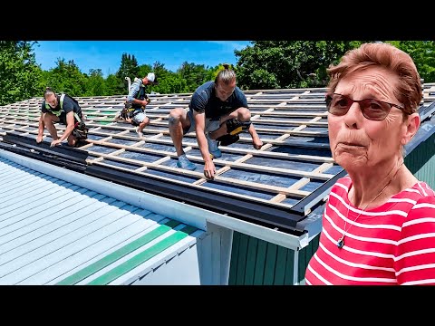 Lady almost CRIES After We COMPLETELY Transformed her House - We Replaced her OLD Roof for FREE