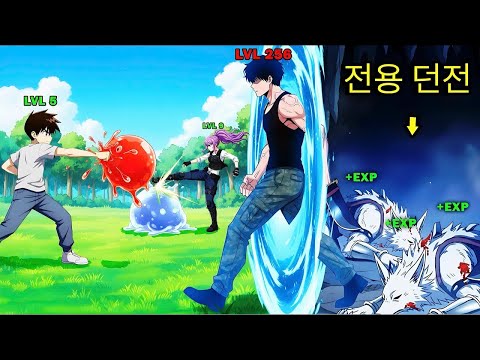 그는 자신만의 던전을 여는 반지를 발견했고, 그곳에서 100배 더 빠르게 레벨업한다! 요약