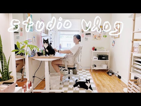 Rearranging my Art Studio, Summer in Brooklyn, Mounting Staghorn Ferns! 🌾 art vlog