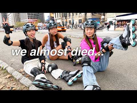 WE TRIED ROLLERBLADING IN NYC!!